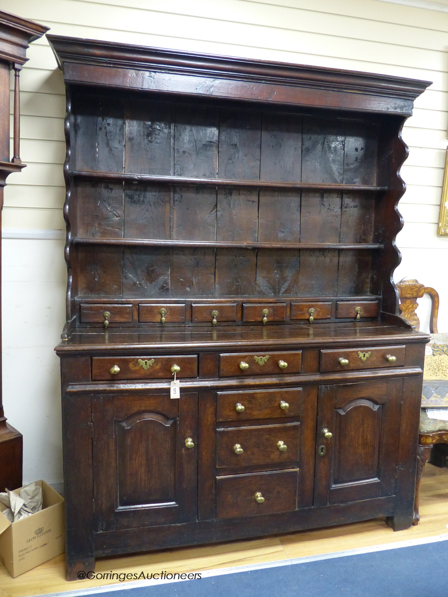 An 18th century oak dresser
